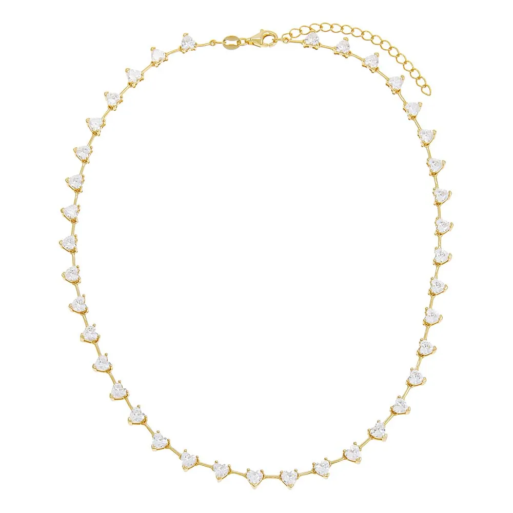 CZ Heart Stone Choker sold by Adina Eden's product image thumbnail 4