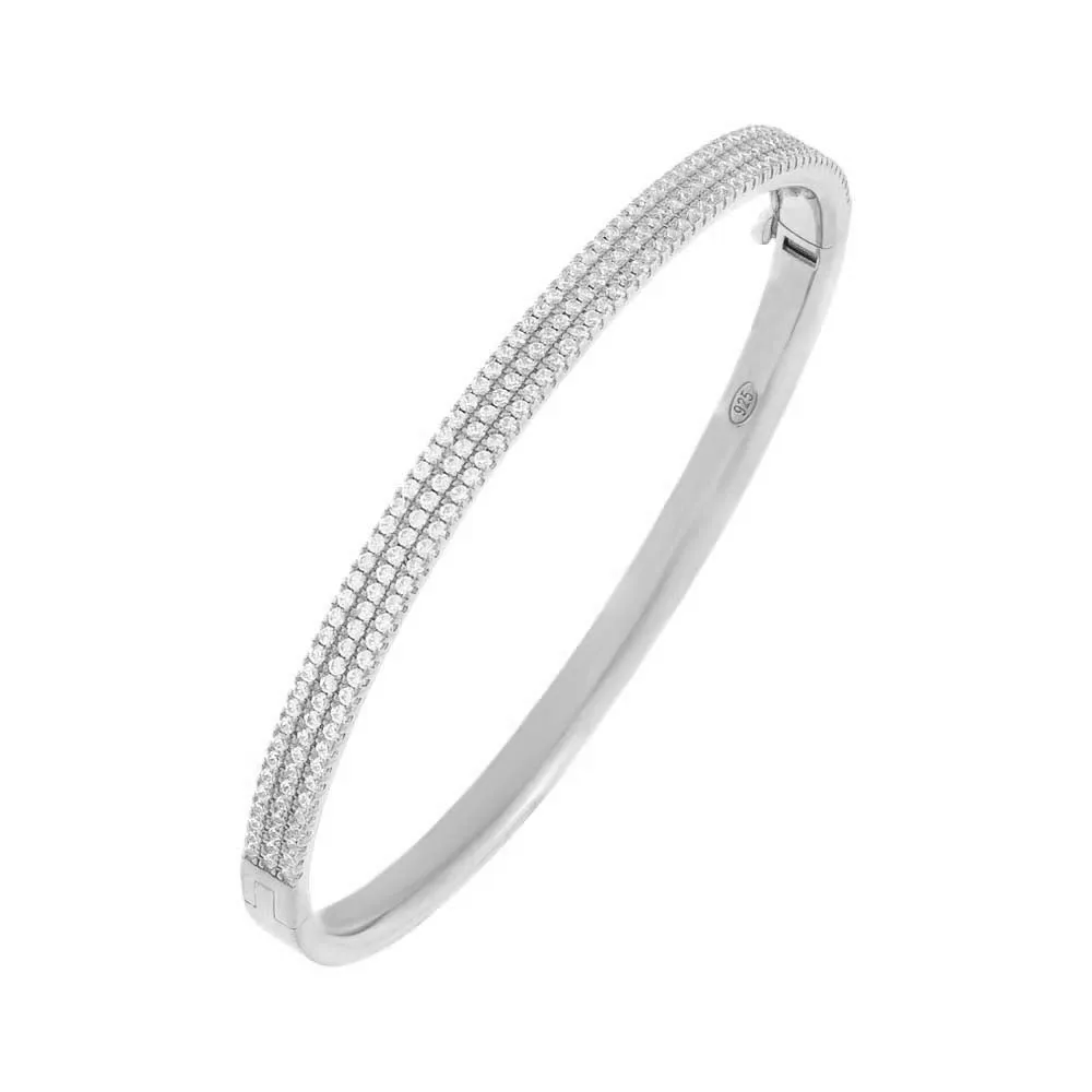 Triple Row Pavé Bangle sold by Adina Eden's product image thumbnail 5