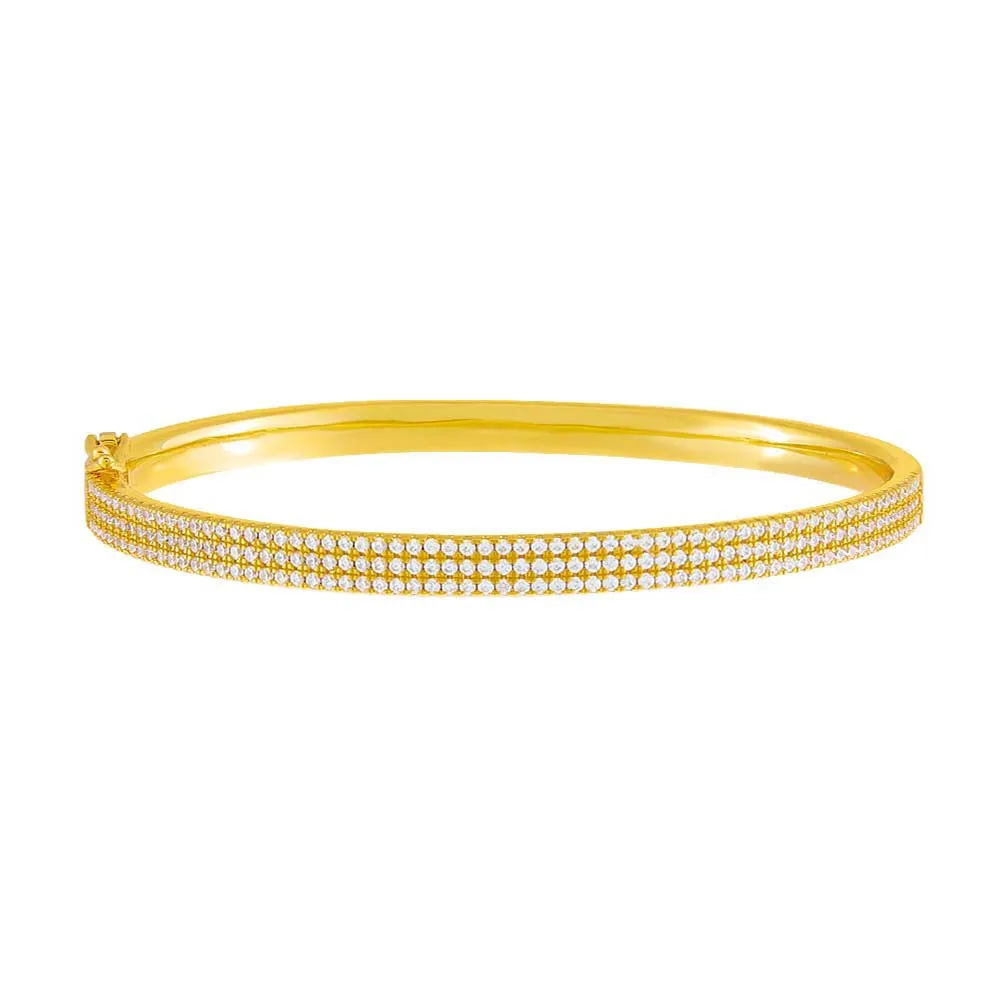 Triple Row Pavé Bangle sold by Adina Eden's product image thumbnail 4