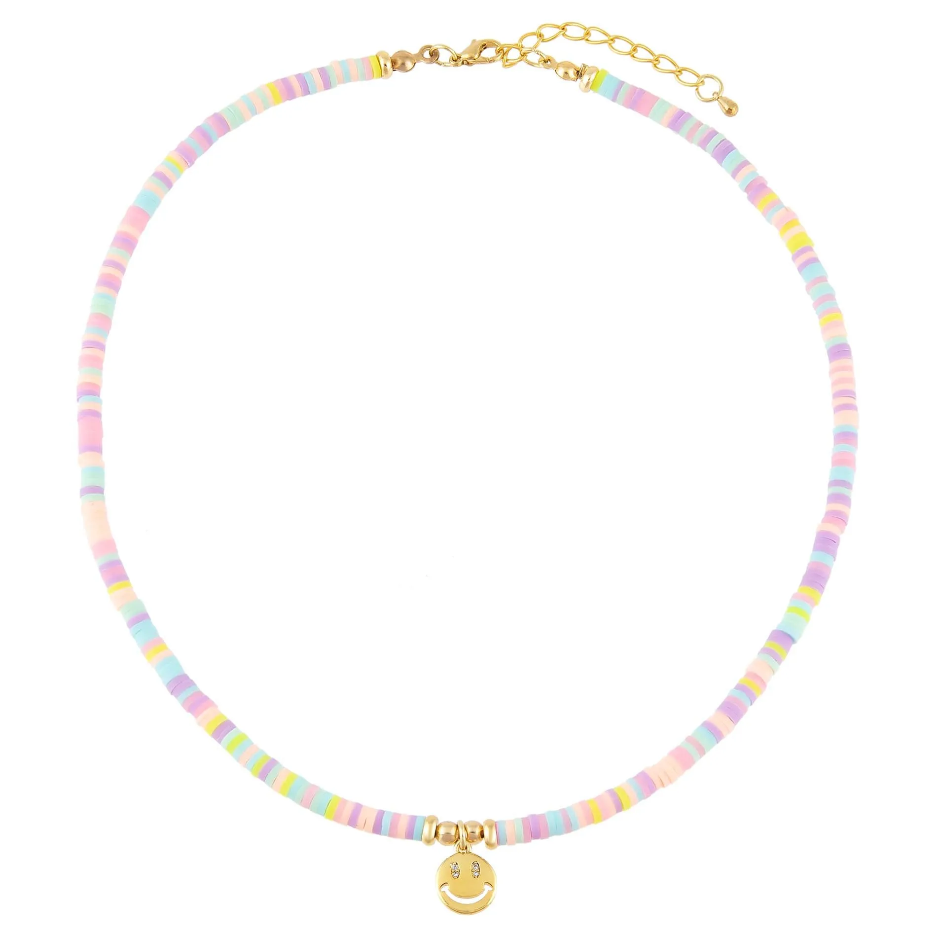 Pastel Smiley Face Necklace sold by Adina Eden's product image thumbnail 3