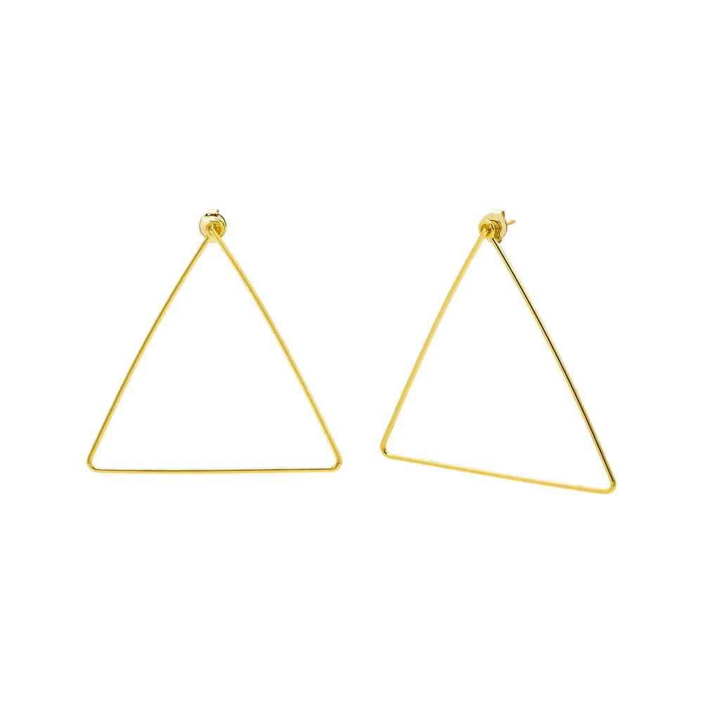 Thin Open Triangle Stud Earring sold by Adina Eden's