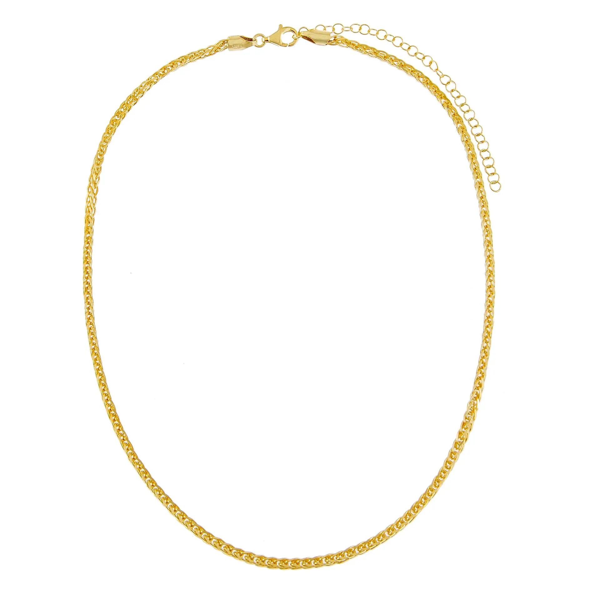 Thin Franco Chain Necklace sold by Adina Eden's product image thumbnail 3