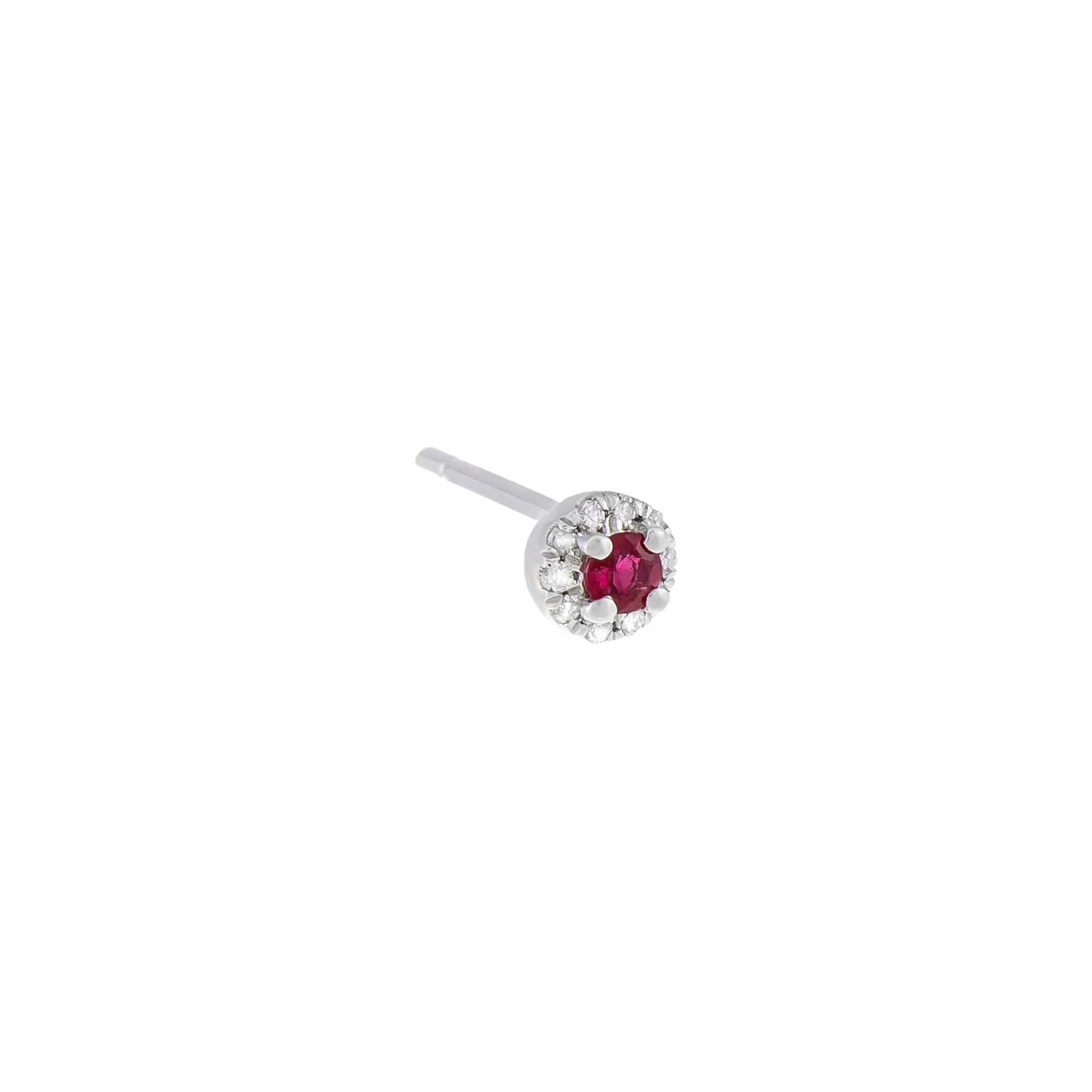 Diamond Mini Colored Stud Earring 14K sold by Adina Eden's product image thumbnail 2