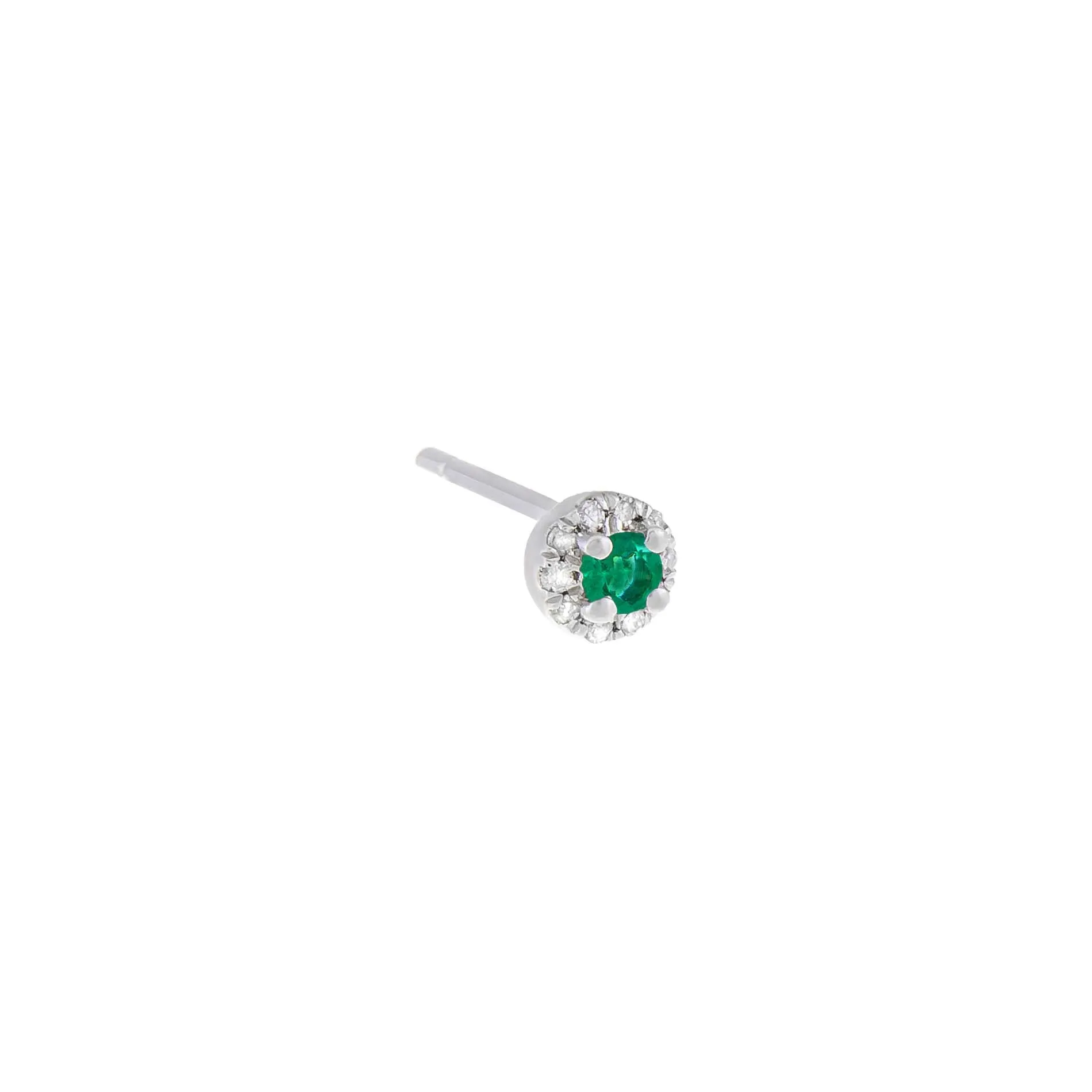 Diamond Mini Colored Stud Earring 14K sold by Adina Eden's product image thumbnail 3
