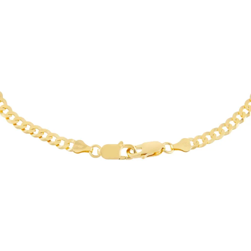 Flat Cuban Curve Chain Necklace sold by Adina Eden's