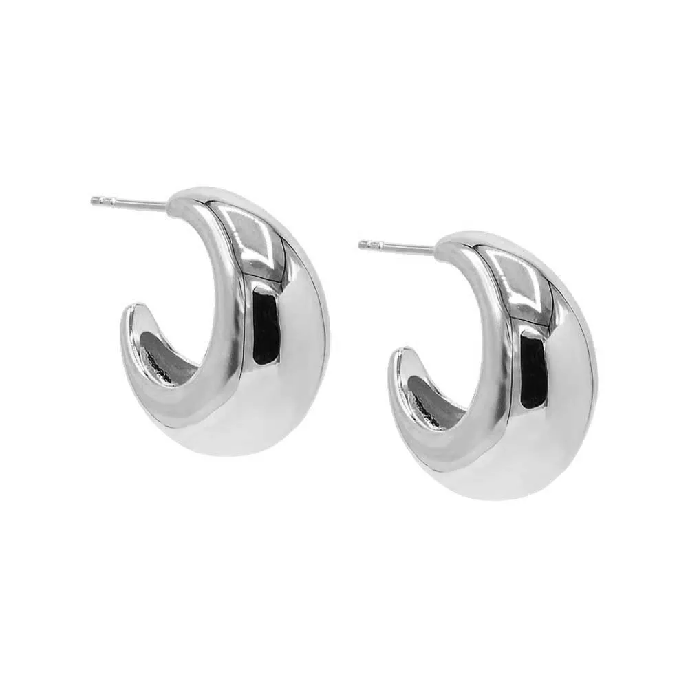 Chunky Graduated Hollow Hoop Earring sold by Adina Eden's product image thumbnail 3