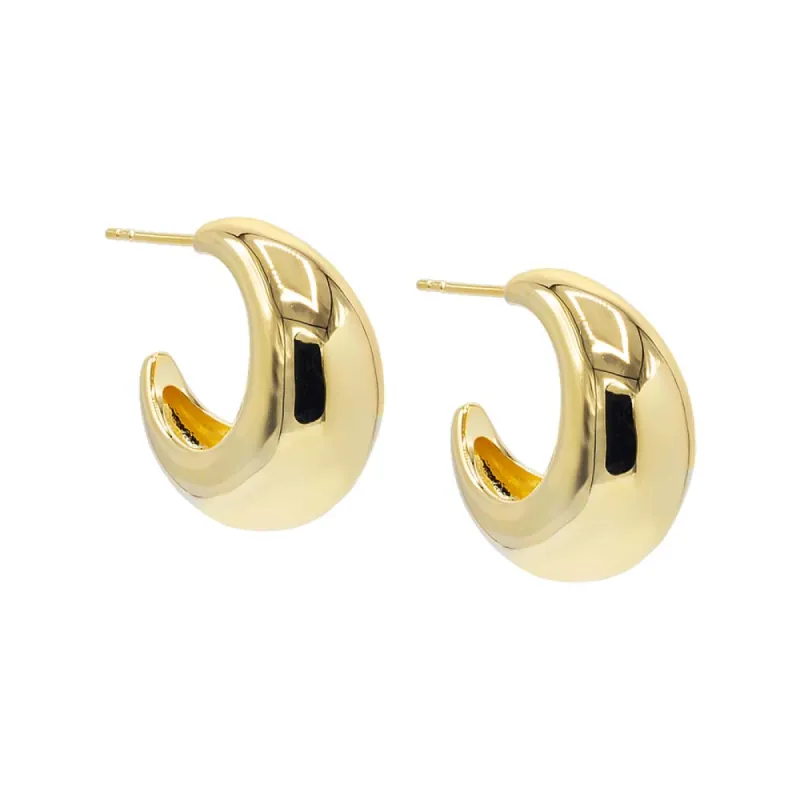 Chunky Graduated Hollow Hoop Earring sold by Adina Eden's