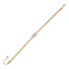 CZ Illusion Cuban Bracelet 14K sold by Adina Eden's