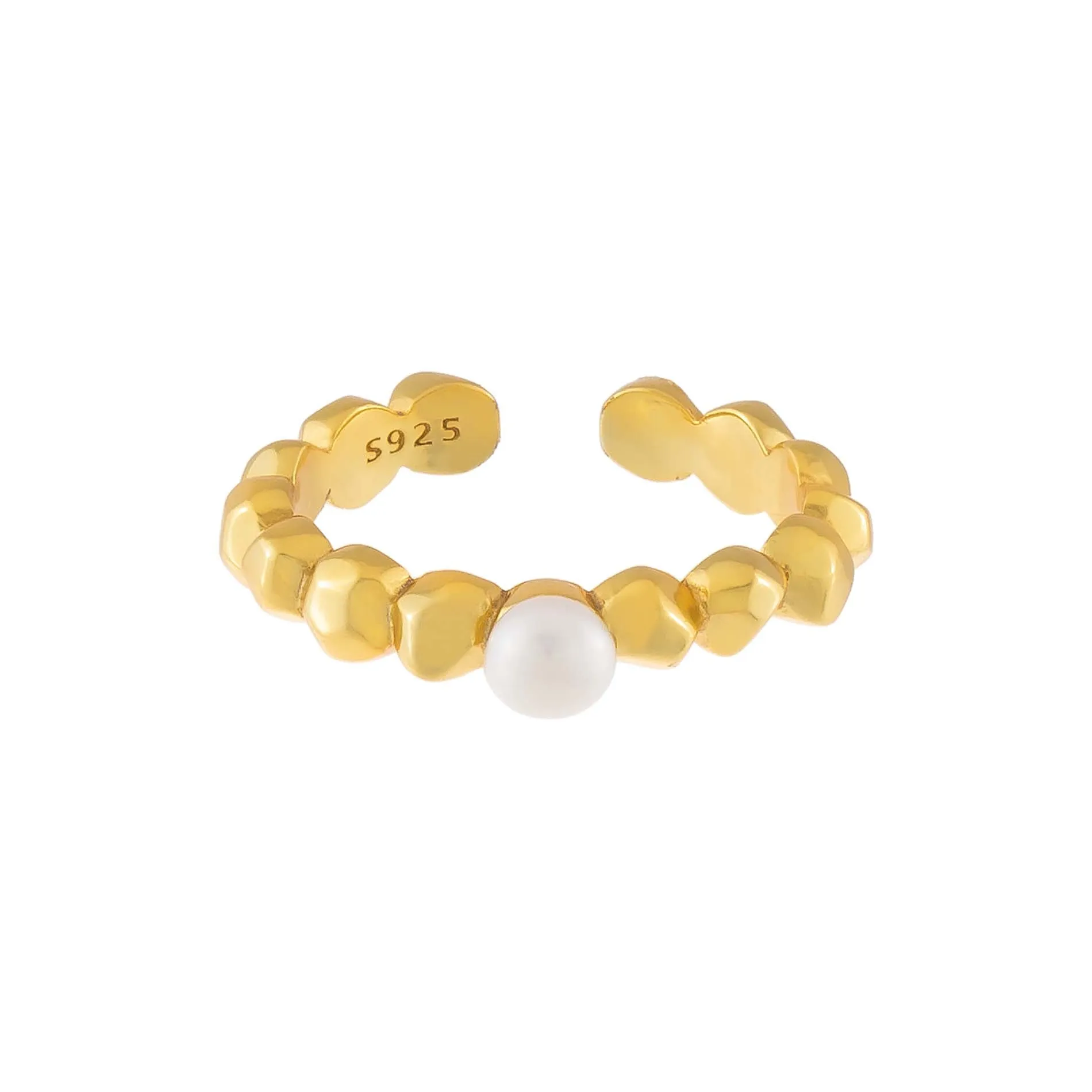 Tiny Pearl Adjustable Ring sold by Adina Eden's product image thumbnail 3