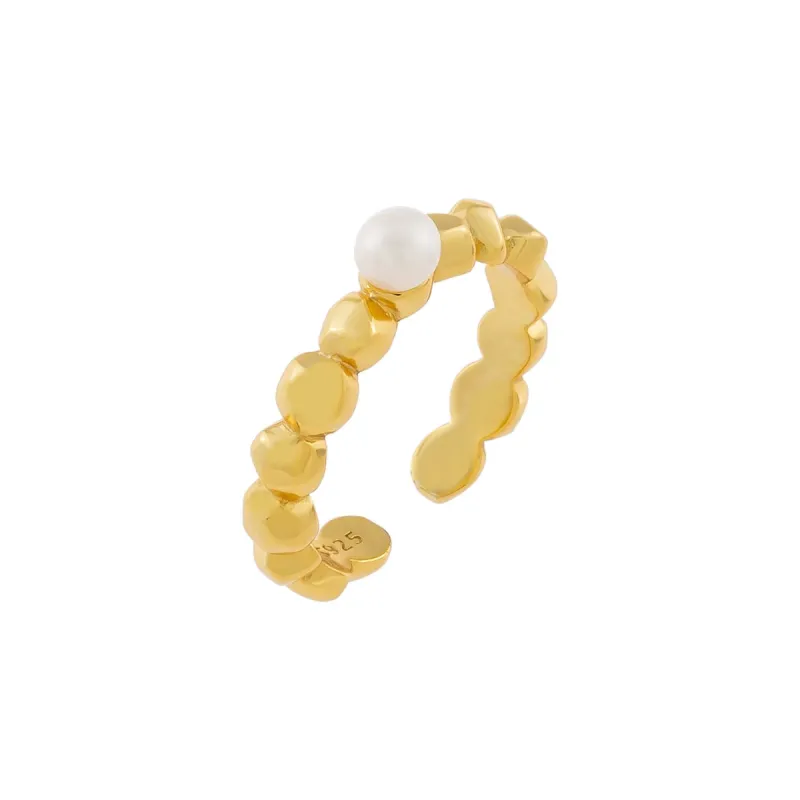 Tiny Pearl Adjustable Ring sold by Adina Eden's