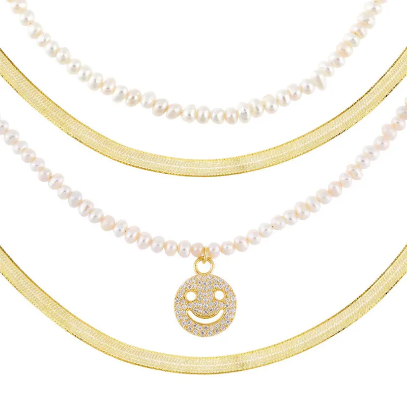 Happy Girl Necklace Combo Set sold by Adina Eden's