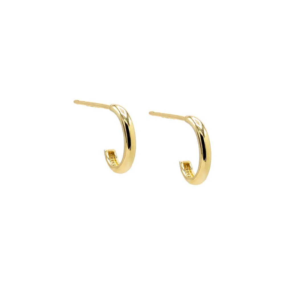 Solid Hoop Earring 14K sold by Adina Eden's