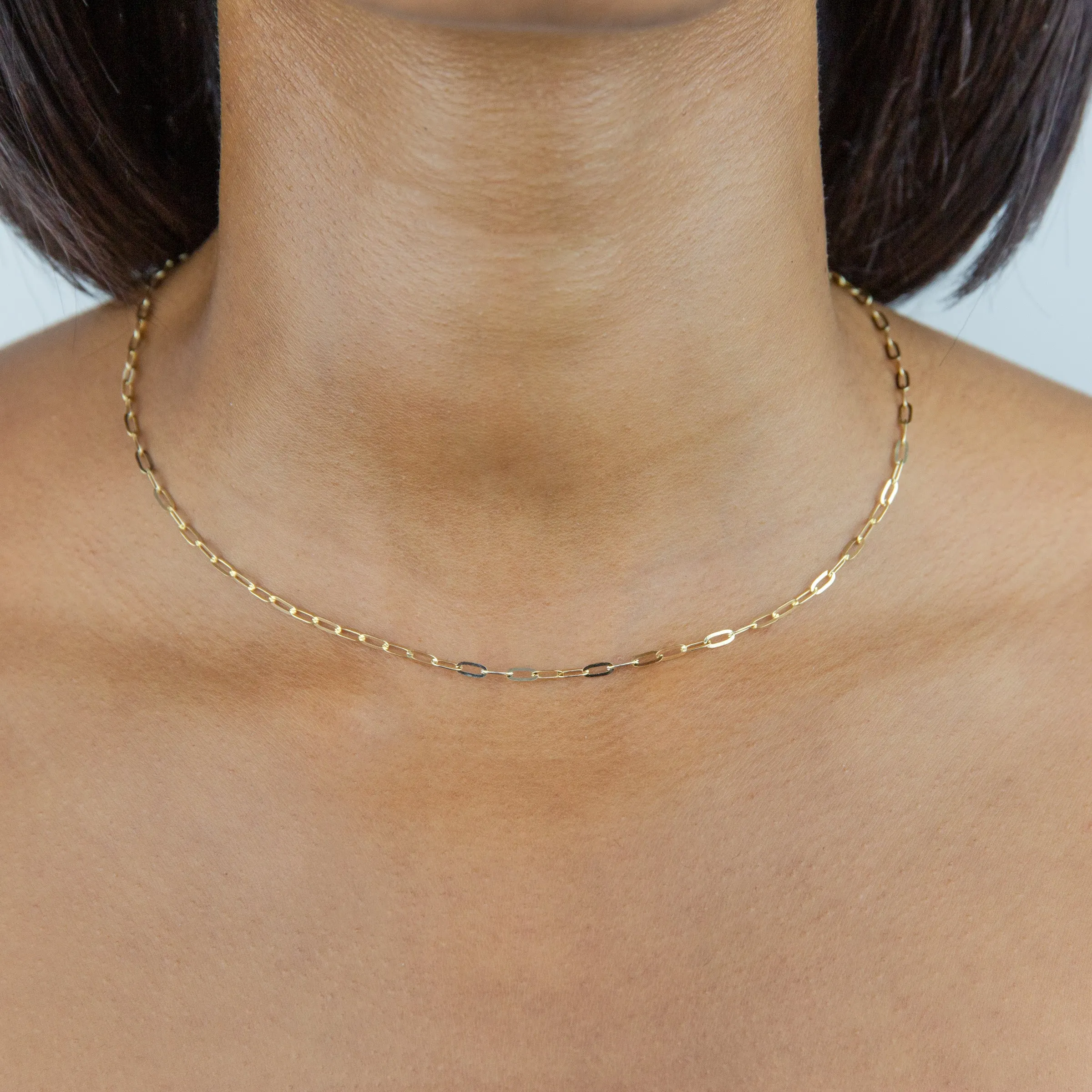 Medium Paperclip Chain Necklace 14K sold by Adina Eden's product image thumbnail 2