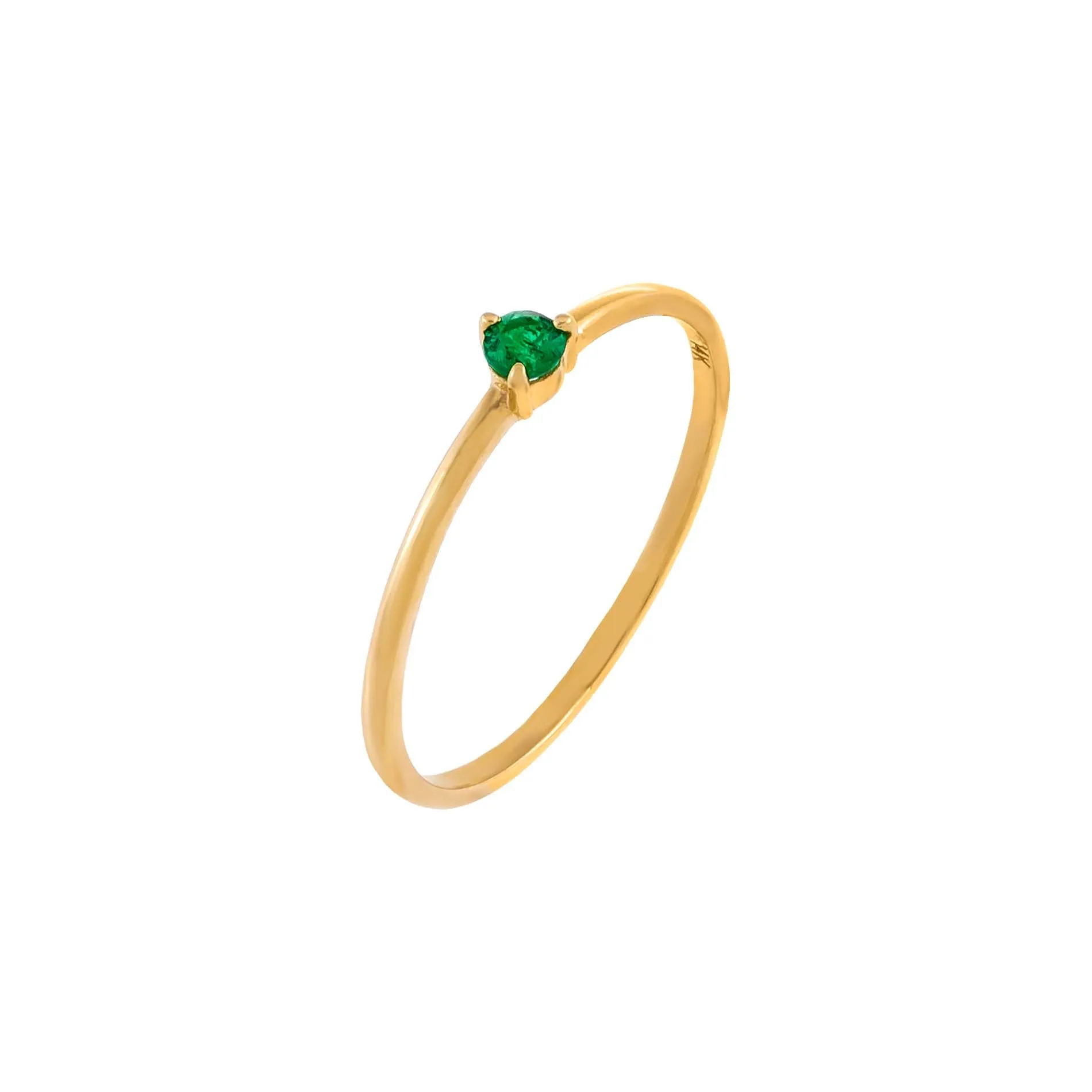 Diamond Tiny Colored Stone Ring 14K sold by Adina Eden's product image thumbnail 5