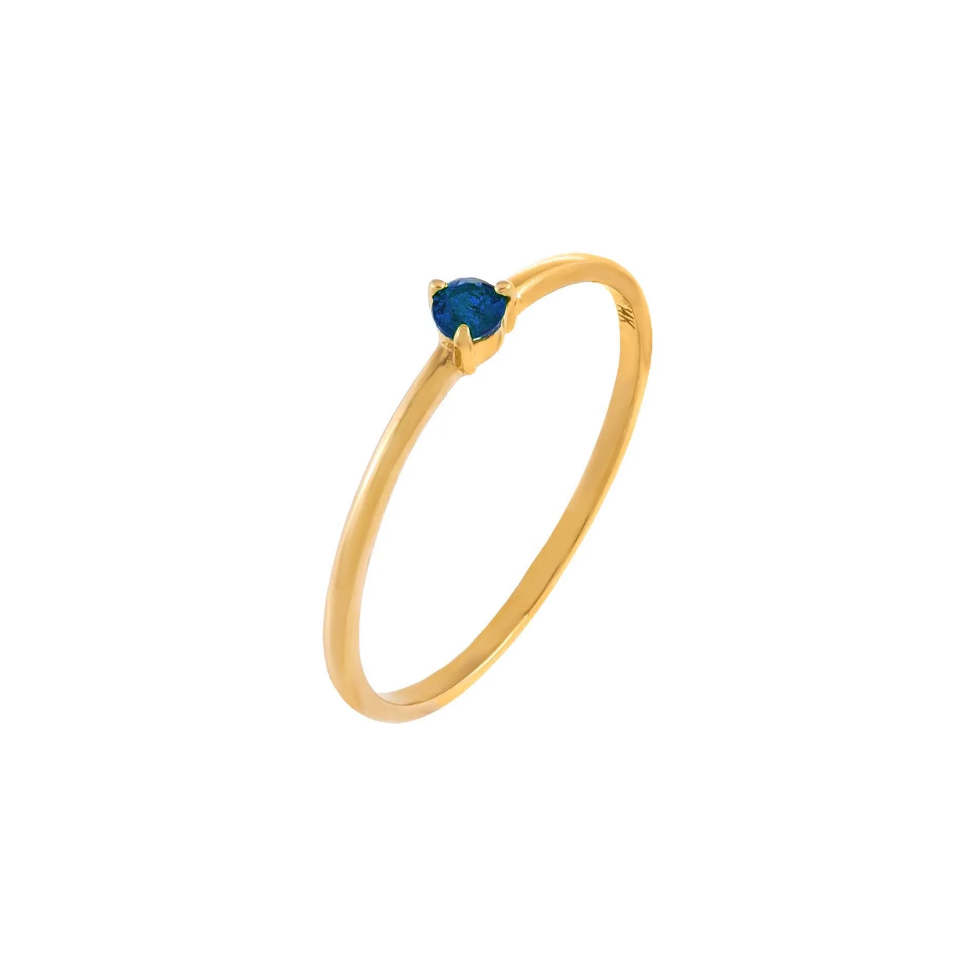 Diamond Tiny Colored Stone Ring 14K sold by Adina Eden's product image thumbnail 3