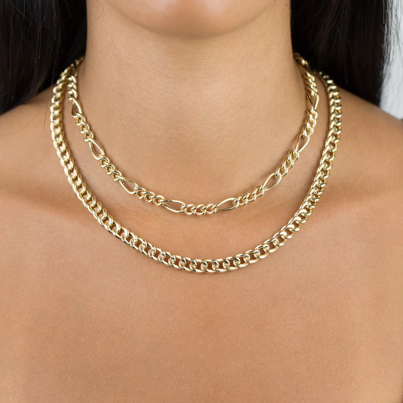 Hollow Round Cuban Necklace 14K sold by Adina Eden's product image thumbnail 2
