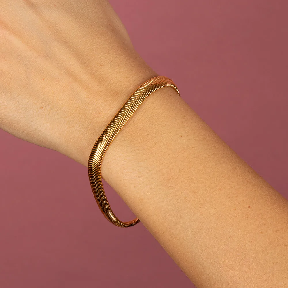 Thick Herringbone Bracelet sold by Adina Eden's product image thumbnail 2