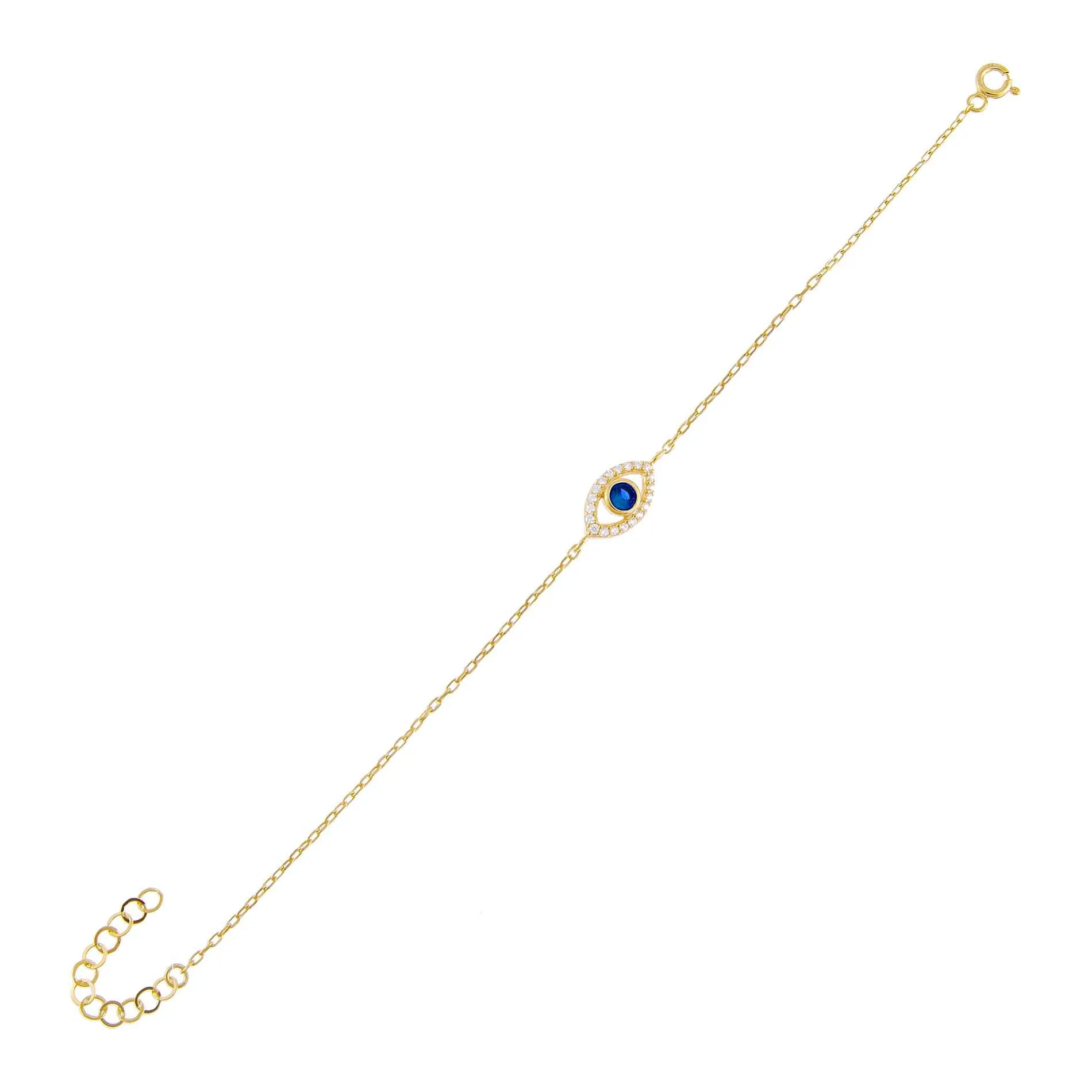 CZ Colored Evil Eye Bracelet sold by Adina Eden's product image thumbnail 5