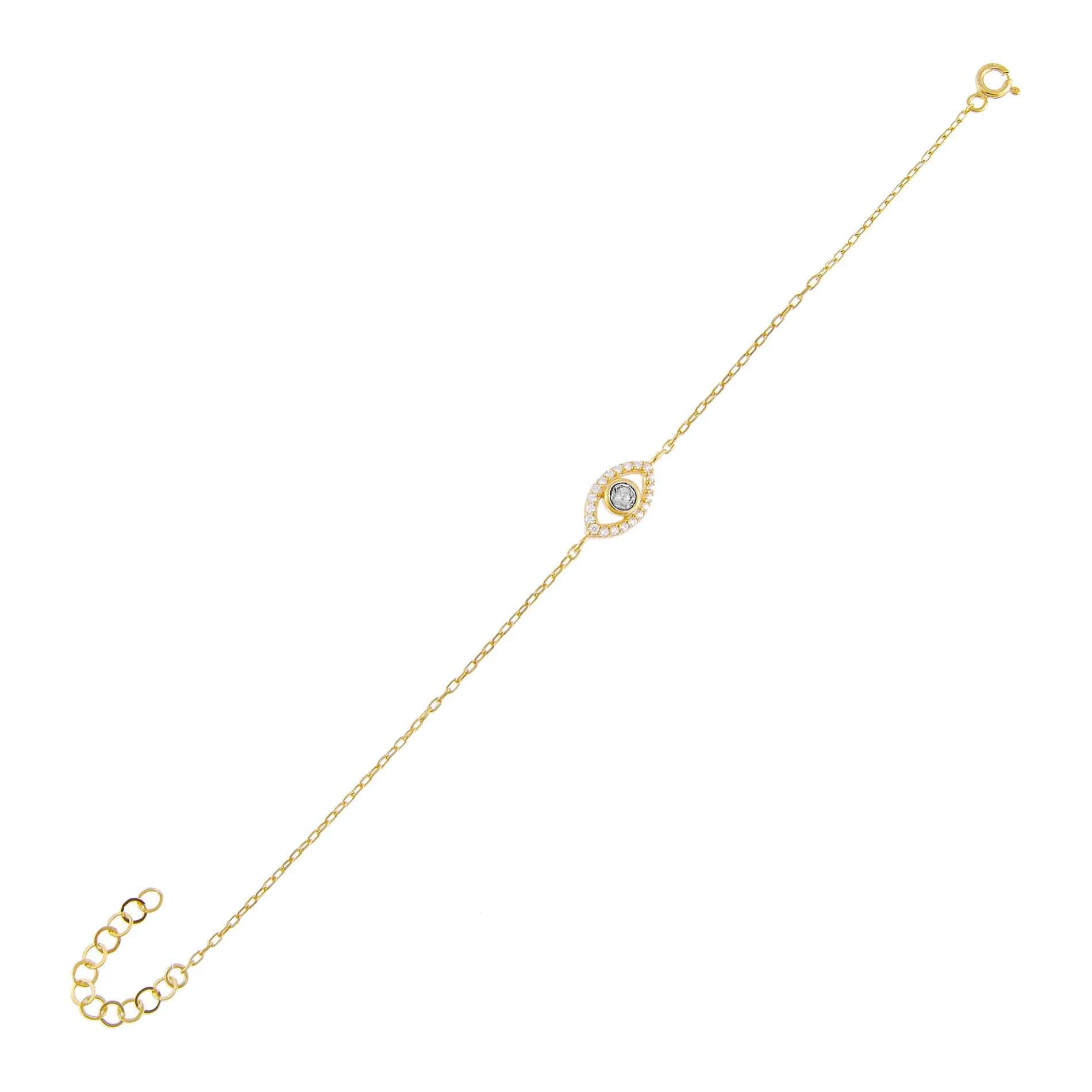 CZ Colored Evil Eye Bracelet sold by Adina Eden's