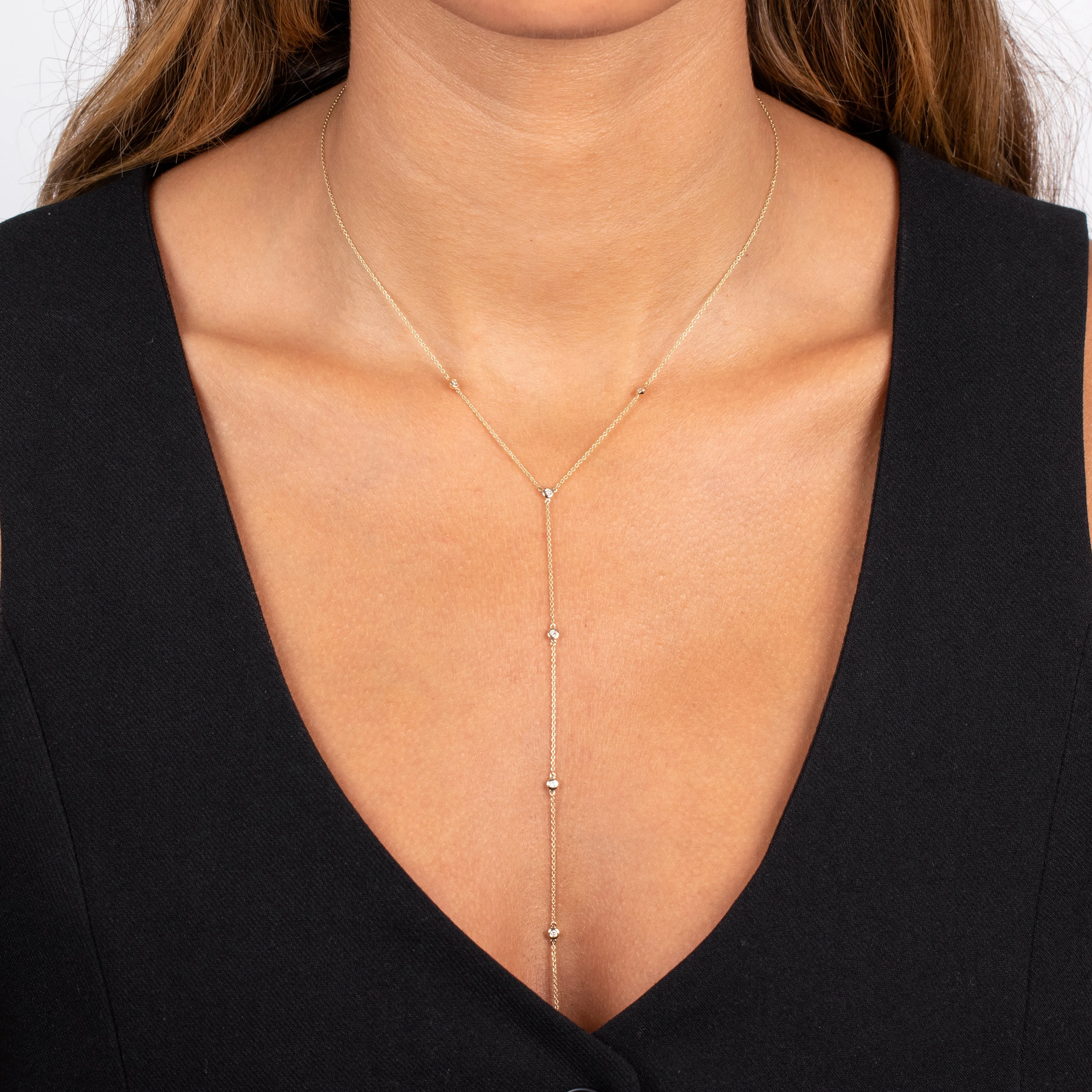 Diamond By The Yard Lariat 14K sold by Adina Eden's product image thumbnail 2