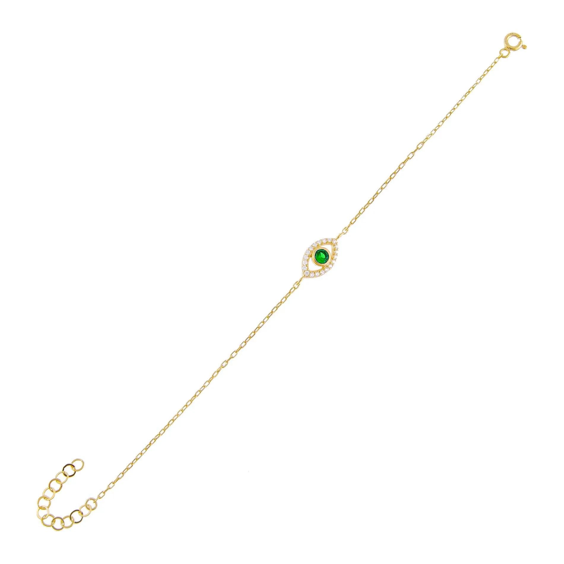 CZ Colored Evil Eye Bracelet sold by Adina Eden's product image thumbnail 4