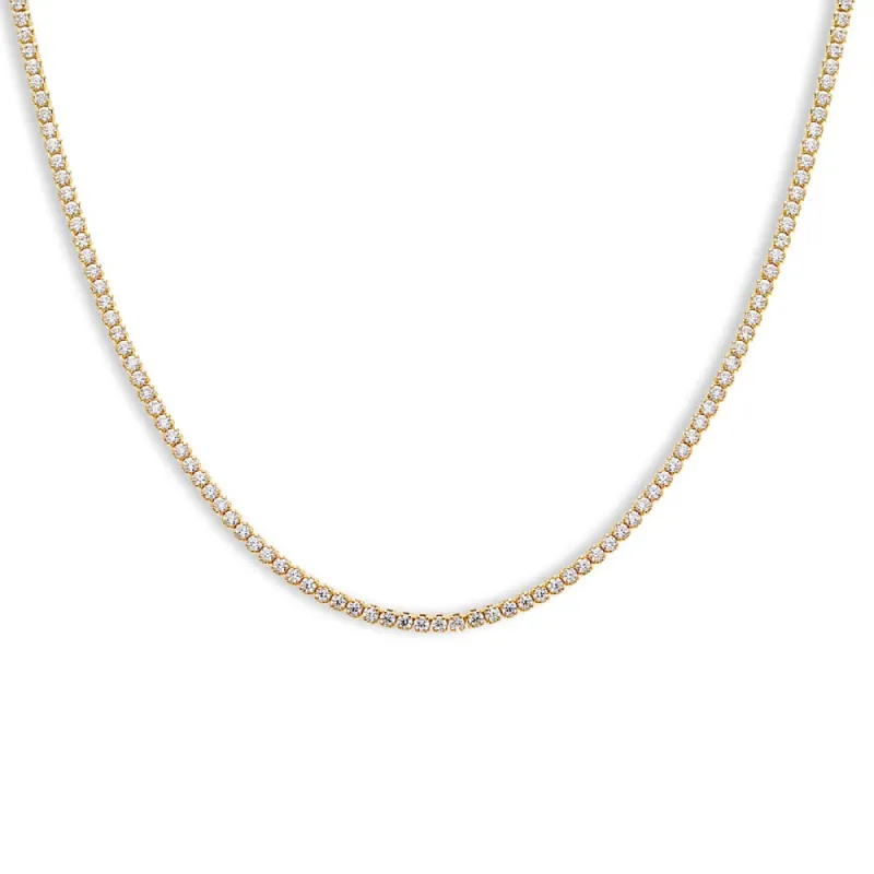 Classic Thin Tennis Necklace sold by Adina Eden's