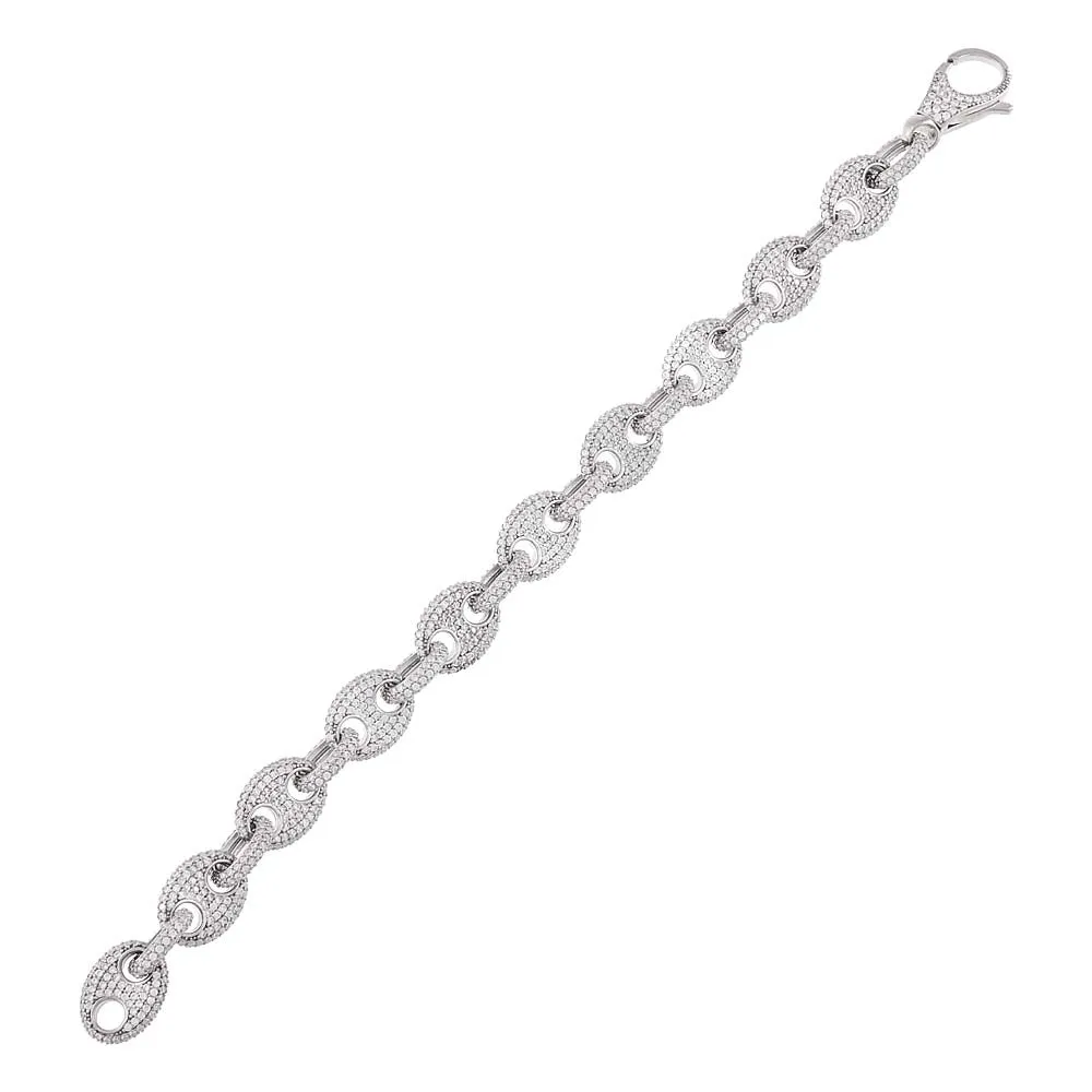 Full Pavé Mariner Chain Bracelet sold by Adina Eden's product image thumbnail 4