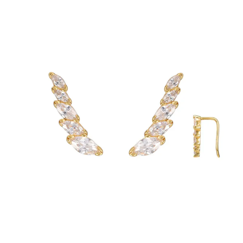 CZ Multi Marquise Ear Climber sold by Adina Eden's