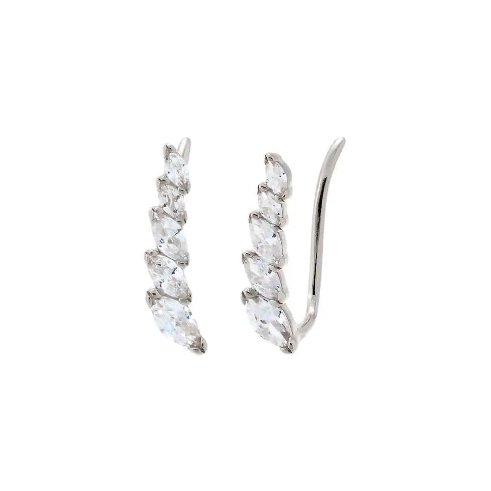 CZ Multi Marquise Ear Climber sold by Adina Eden's product image thumbnail 4