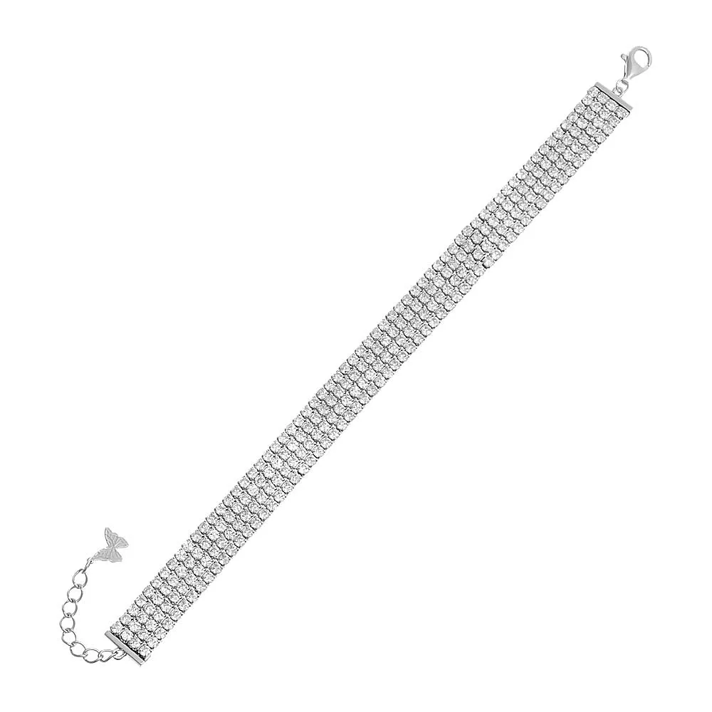 Four Row Bling Tennis Bracelet sold by Adina Eden's product image thumbnail 3