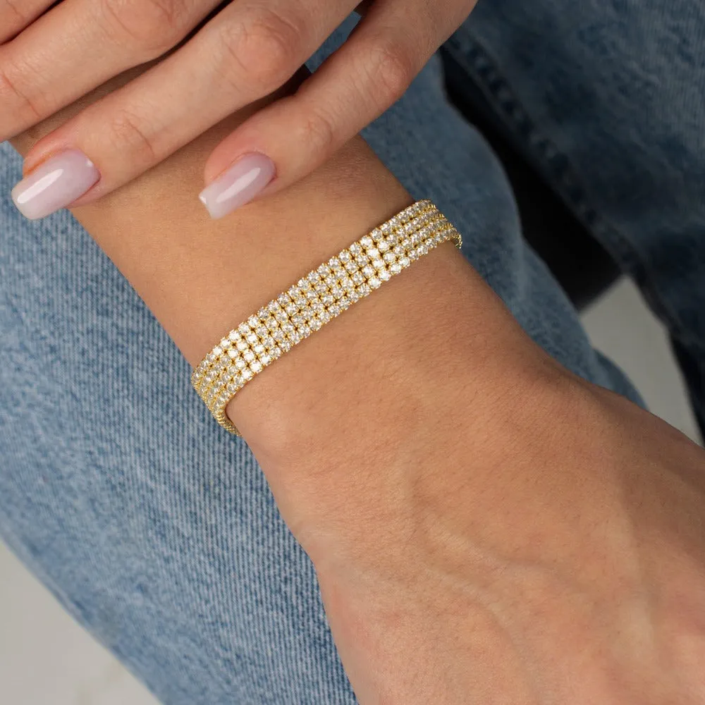 Four Row Bling Tennis Bracelet sold by Adina Eden's product image thumbnail 2