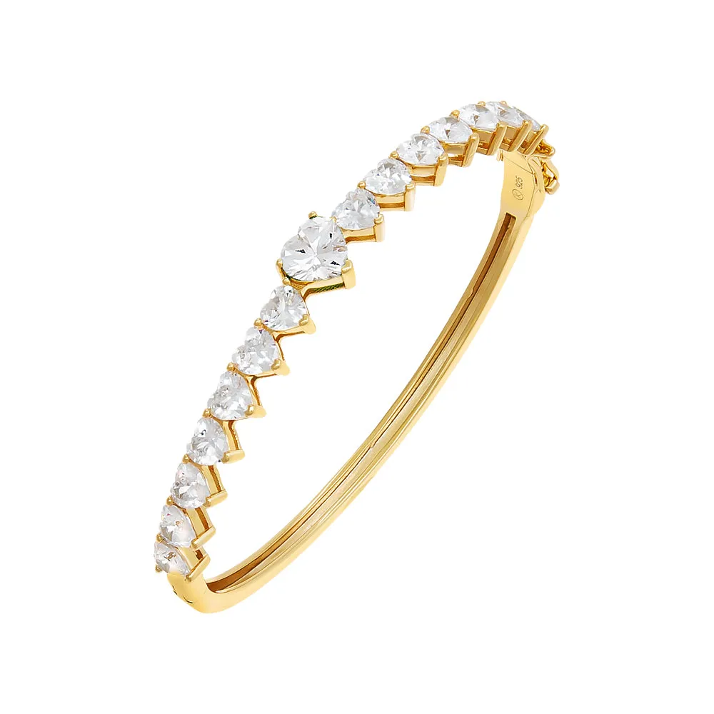 Colored Heart Tennis Bangle sold by Adina Eden's