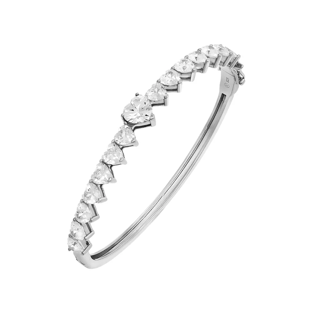 Colored Heart Tennis Bangle sold by Adina Eden's product image thumbnail 2