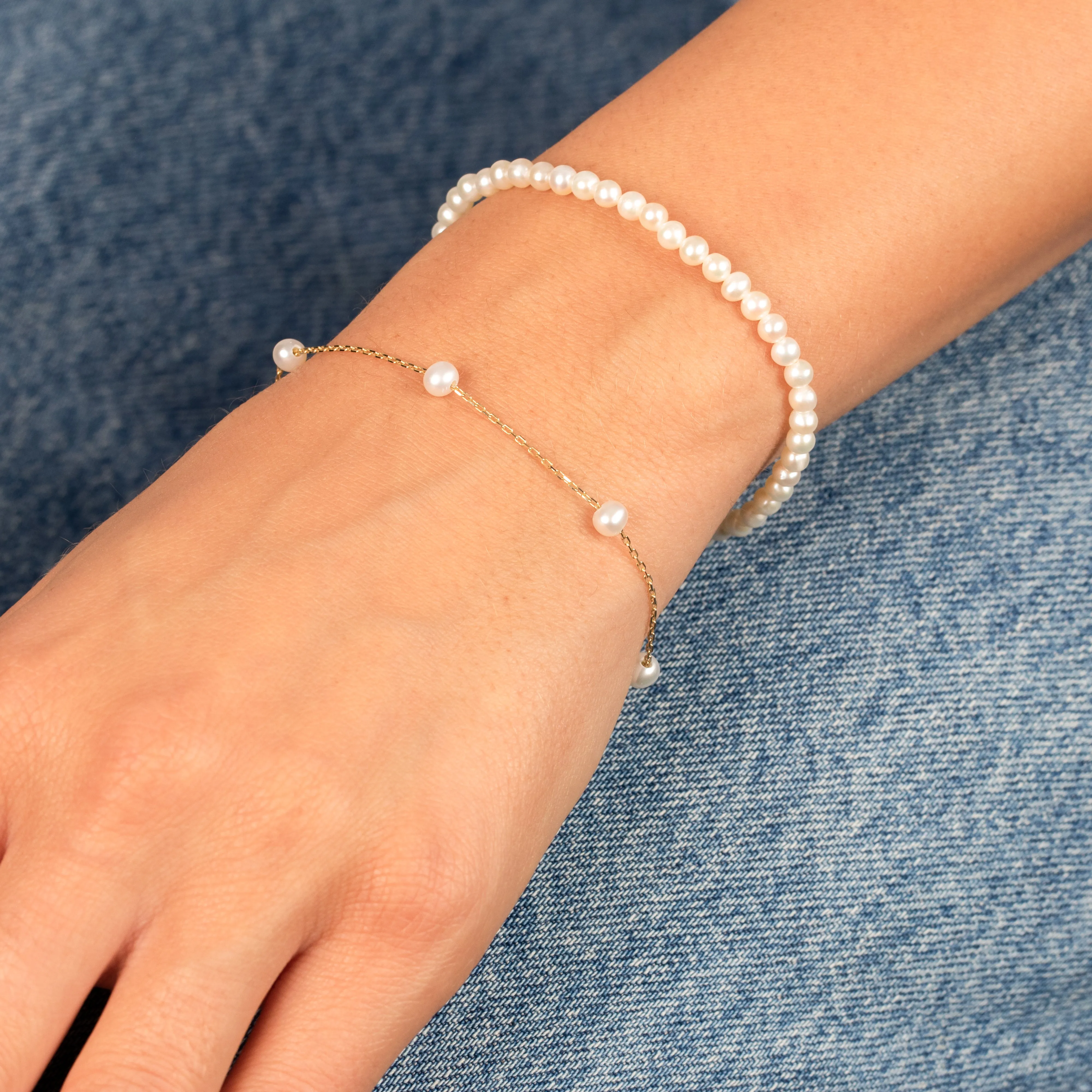 Pearl Bracelet 14K sold by Adina Eden's product image thumbnail 2