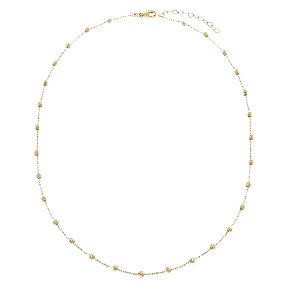 Diamond Cut Beaded Necklace 14K sold by Adina Eden's product image thumbnail 2