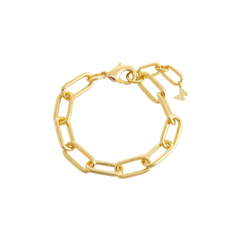 Solid Paperclip Link Bracelet sold by Adina Eden's