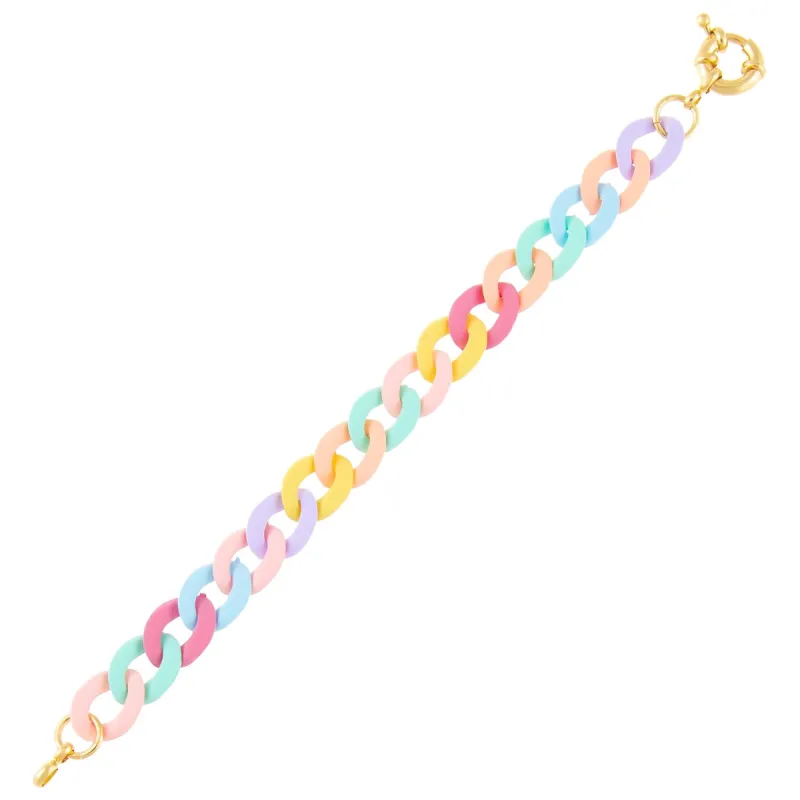 Pastel Chain Link Bracelet sold by Adina Eden's