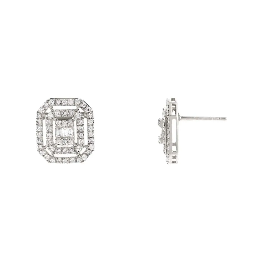 Radiant Diamond Illusion Stud Earring 14K sold by Adina Eden's product image thumbnail 2