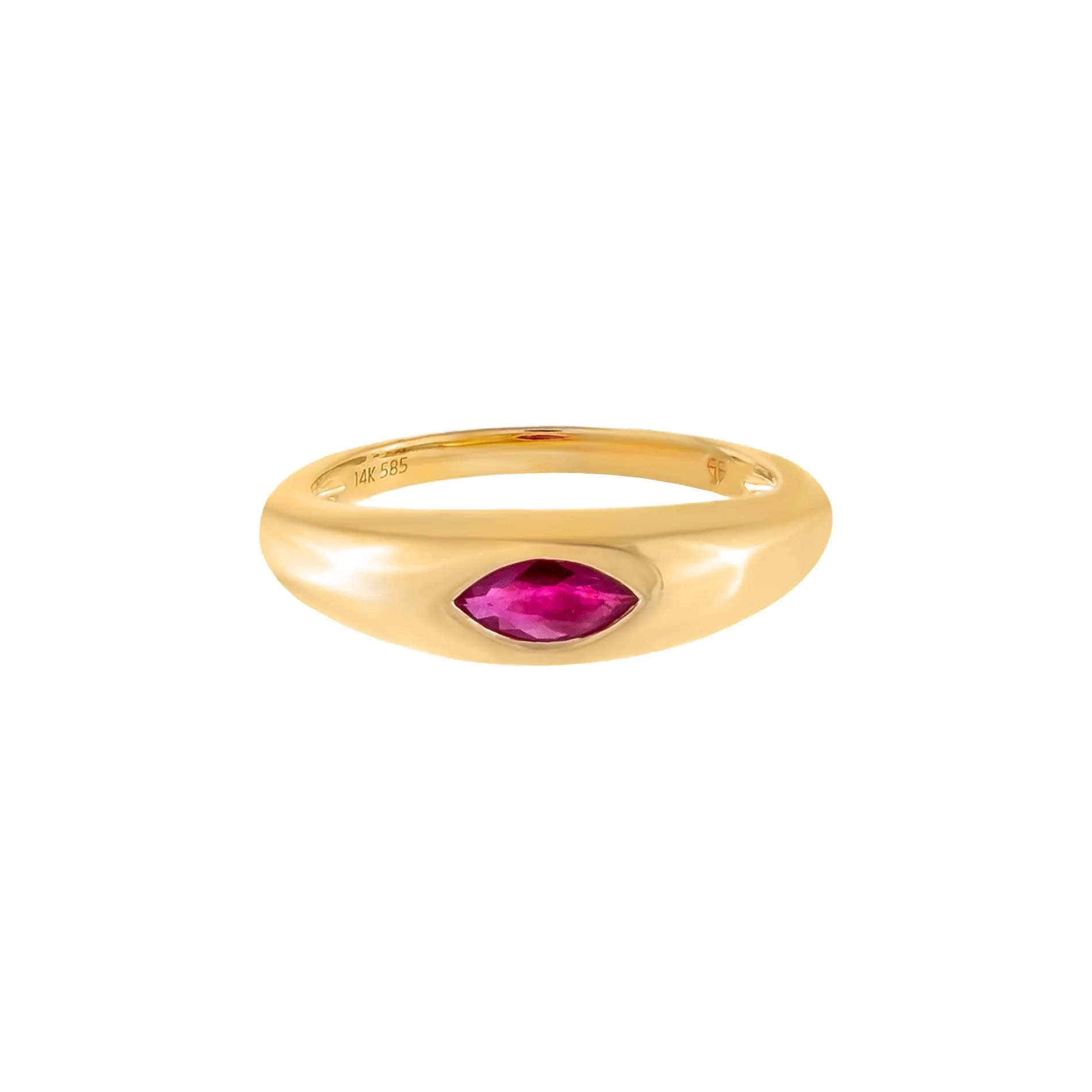 Gemstone Marquise Dome Ring 14K sold by Adina Eden's product image thumbnail 4