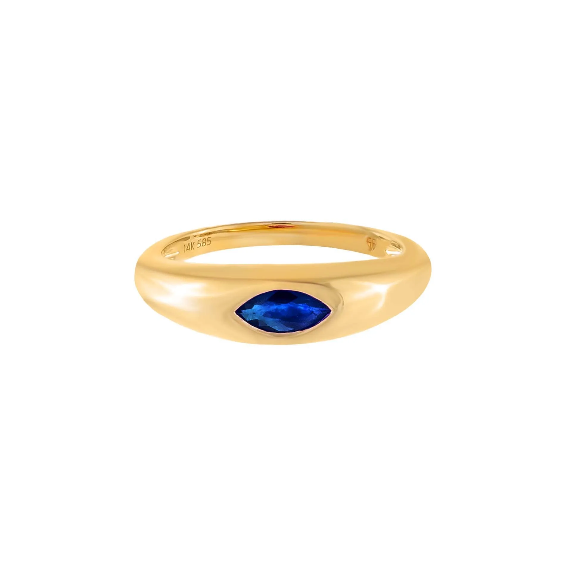 Gemstone Marquise Dome Ring 14K sold by Adina Eden's product image thumbnail 5