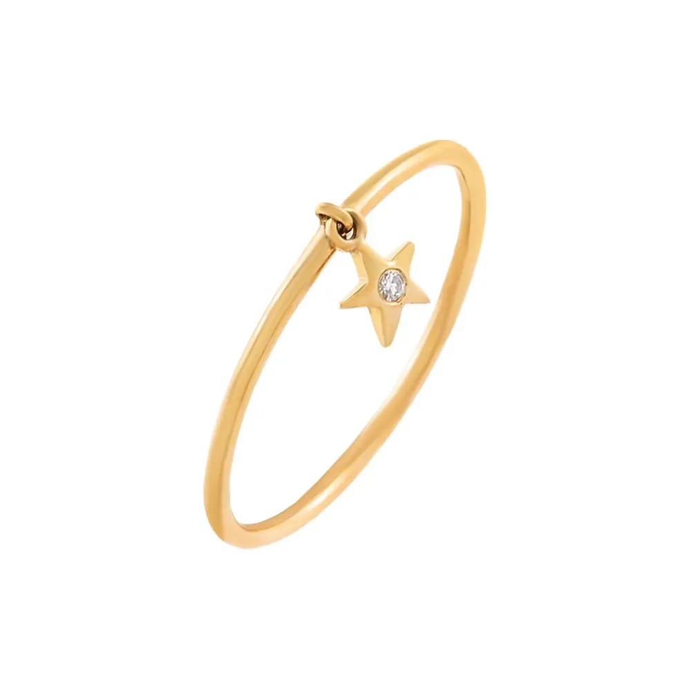 Diamond Star Charm Ring 14K sold by Adina Eden's product image thumbnail 3