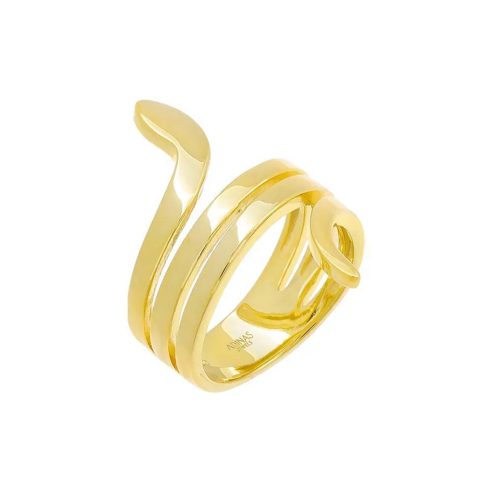 Solid Snake Twist Ring sold by Adina Eden's