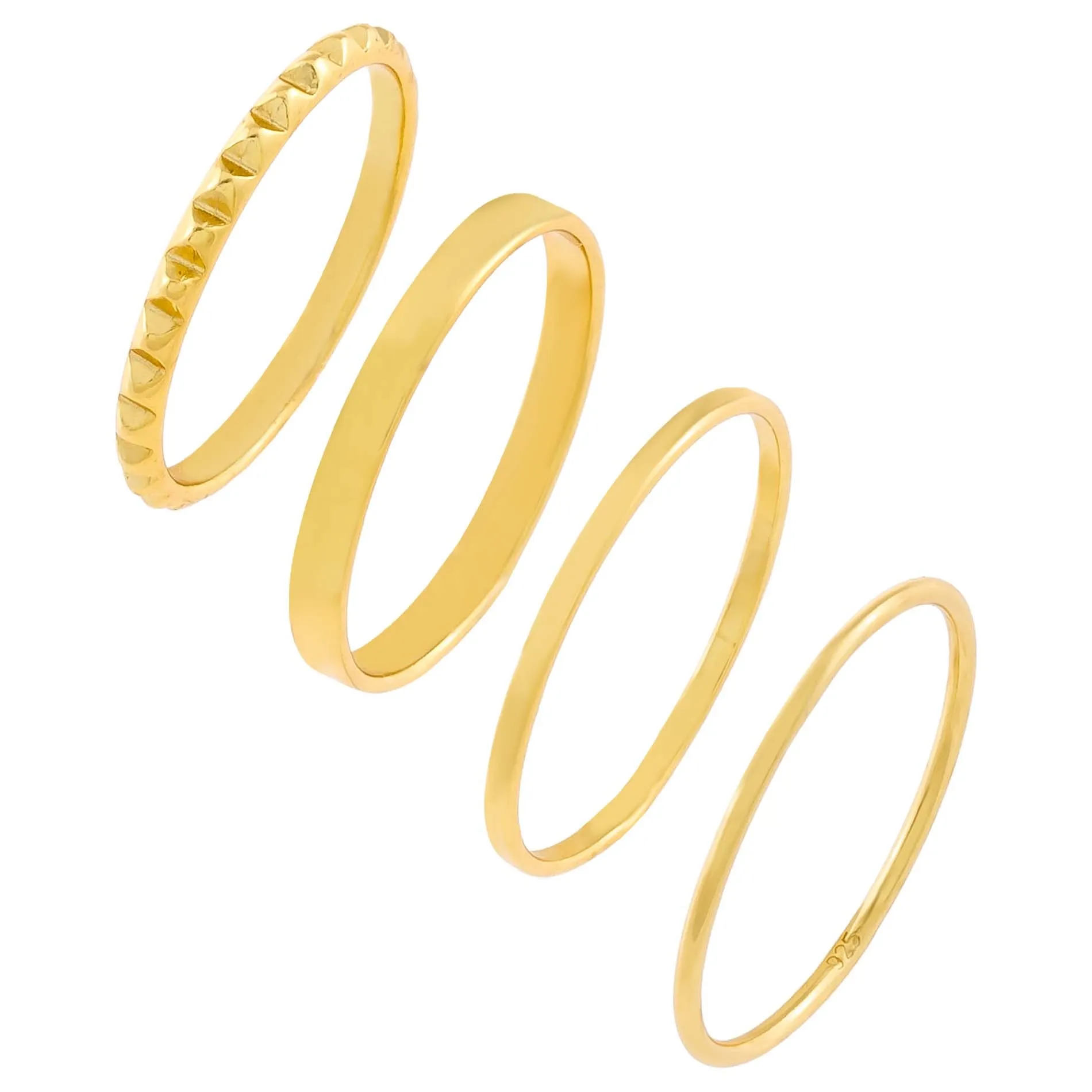 4 Piece Solid Band Set sold by Adina Eden's