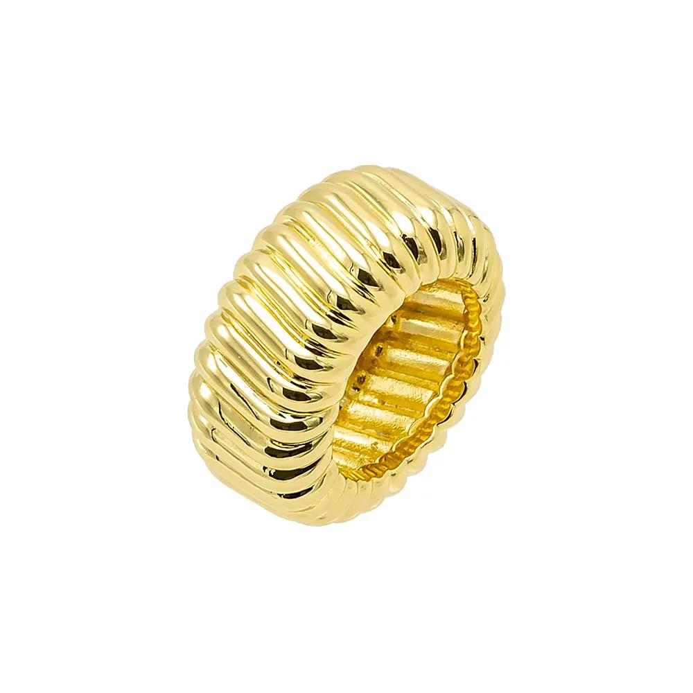 Solid Wide Ridged Eternity Band sold by Adina Eden's
