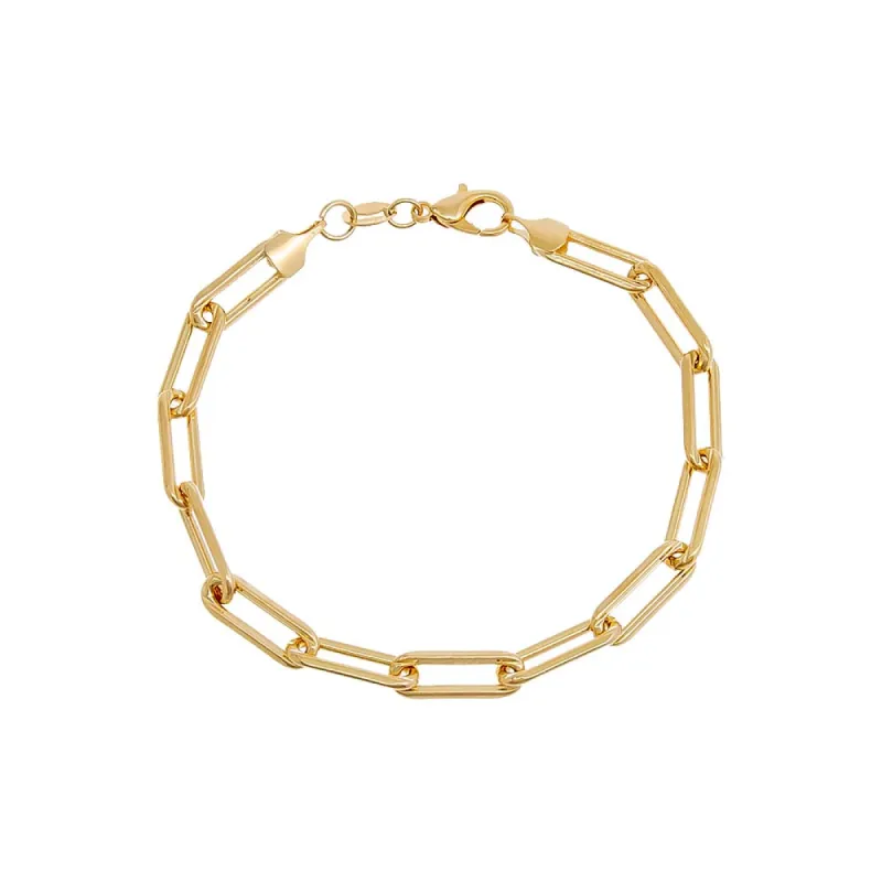Large Paperclip Link Bracelet sold by Adina Eden's