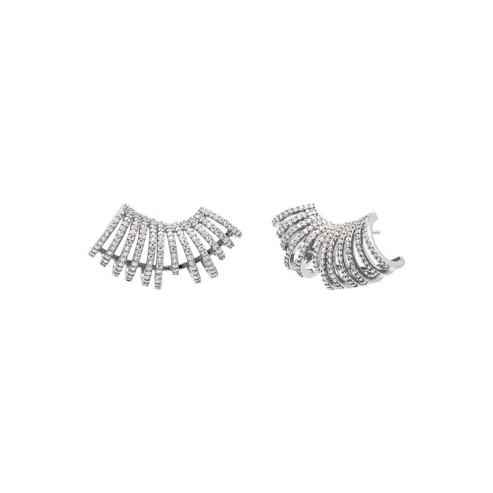 Pave Fancy Cage Stud Earring sold by Adina Eden's product image thumbnail 2