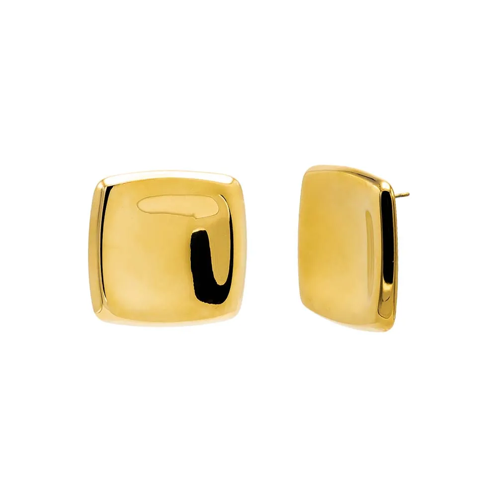 Solid Large Square Stud Earring sold by Adina Eden's