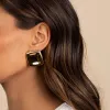 Solid Large Square Stud Earring sold by Adina Eden's