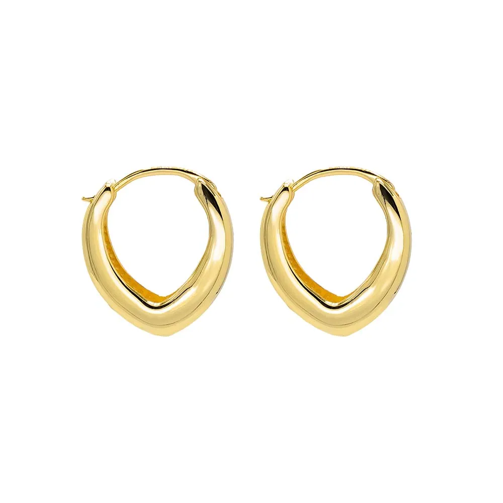 Solid Wide Graduated Hoop Earring sold by Adina Eden's product image thumbnail 3
