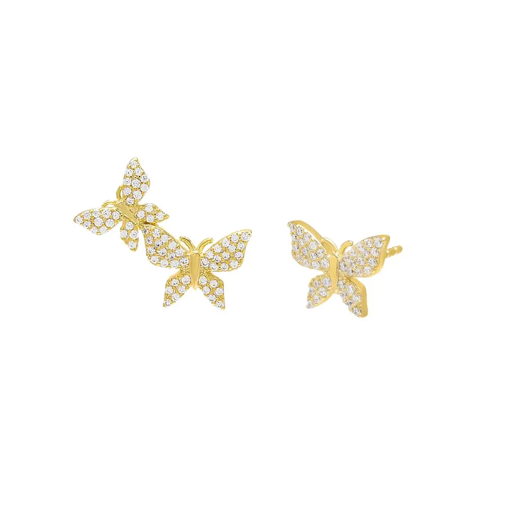 Pave Butterfly Mix & Match Stud Earring sold by Adina Eden's